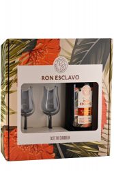 1423 Ron Esclavo Gran Reserva OVERPROOF 0,5 Liter Geschenkbox mit 2 Glsern
