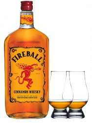 Fireball Whisky Zimt Likr 0,7 Liter + 2 Glencairn Glser