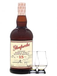 Glenfarclas 15 Jahre Single Malt Whisky 0,7 Liter + 2 Glencairn Glser