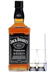 Jack Daniels Black Label No. 7 0,7 Liter + 2 Glencairn Glser + Einwegpipette 1 Stck