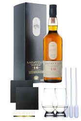 Lagavulin 16 Jahre 0,7 Liter Geschenkset mit 2 Glencairn Glsern + 3 Pipetten + 2 Schieferuntersetzer