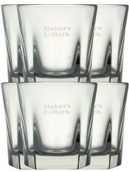 Makers Mark 6 x Whisky Tumbler mit Eichstrich im Karton