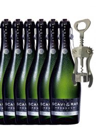 Scavi & Ray Prosecco Frizzante 6 x 0,75 Liter + 1 Stck Scavi Flaschenffner