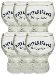 Wattenluper Shot Glas 2 cl mit Eichstrich 6er Set