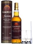 Amrut Fusion Indischer Whisky 0,7 Liter + 2 Glencairn Glser + Einwegpipette 1 Stck