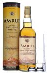 Amrut Single Malt Indian Whisky 0,7 Liter + 2 Glencairn Glser + Einwegpipette 1 Stck