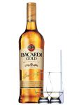 Bacardi Gold 3 Jahre Bahamas 0,7 Liter  + 2 Glencairn Glser + Einwegpipette 1 Stck