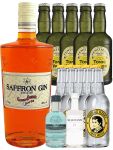 Boudier Saffron Gin 0,7 Liter + 5 x Thomas Henry Tonic 20 cl + 5 x Fentimans Tonic 20 cl + London Blue Mini 5 cl + Botanist 5 cl