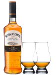 Bowmore 12 Jahre Islay Single Malt Whisky 0,7 Liter + 2 Glencairn Glser