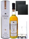 Clynelish 14 Jahre Single Malt Whisky 0,7 Liter + 2 Glencairn Glser und 2 Schiefer Glasuntersetzer 9,5 cm + Einwegpipette
