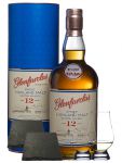 Glenfarclas 12 Jahre Speyside Whisky 0,7 Liter + 2 Glencairn Glser und 2 Schiefer Glasuntersetzer 9,5 cm