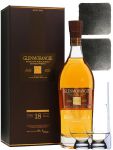 Glenmorangie 18 Jahre Extremely Rare 0,7 Liter + 2 Glencairn Glser + 2 Schieferuntersetzer quadratisch 9,5 cm + Einwegpipette