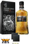 Highland Park 12 Jahre Island Whisky 0,7 Liter + 2 Glencairn Glser + 2 Schiefer Glasuntersetzer ca. 9,5 cm Durchmesser