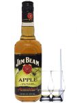 Jim Beam APPLE Whiskey 0,7 Liter + 2 Glencairn Glser und Einwegpipette