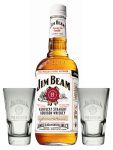 Jim Beam Bourbon Whiskey mit 2 Glsern
