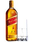 Johnnie Walker Red Label Blended Scotch Whisky 1,0 Liter + 2 Glencairn Glser + Einwegpipette 1 Stck