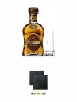 Cardhu 18 Jahre Single Malt Whisky 0,7 Liter + 2 Glencairn Glser + Einwegpipette 1 Stck + Schiefer Glasuntersetzer eckig ca. 9,5 cm  2 Stck