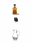 Cardhu 21 Jahre Single Malt Whisky 0,7 Liter + 2 Glencairn Glser + Einwegpipette 1 Stck + Schiefer Glasuntersetzer eckig ca. 9,5 cm  2 Stck + Wasserkrug Half Pint Serie The Glencairn Glass Stlzle