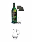 Glenfiddich 12 Jahre Single Malt Whisky 0,7 Liter + 2 Glencairn Glser + 2 Schieferuntersetzer quadratisch ca. 9,5 cm + Wasserkrug Half Pint Serie The Glencairn Glass Stlzle