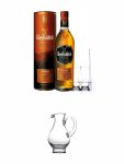 Glenfiddich 14 Jahre Rich Oak Single Malt Whisky 0,7 Liter+ 2 Glencairn Glser + Einwegpipette 1 Stck + Wasserkrug Half Pint Serie The Glencairn Glass Stlzle