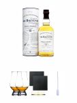 Balvenie 12 Jahre Single Barrel First Fill Single Malt Whisky 0,7 Liter + The Glencairn Glass Whisky Glas Stlzle 2 Stck + Schiefer Glasuntersetzer eckig ca. 9,5 cm  2 Stck + Einweg-Pipette 1 Stck