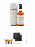Balvenie 15 Jahre Single Barrel SHERRY CASK Single Malt Whisky 0,7 Liter + The Glencairn Glass Whisky Glas Stlzle 2 Stck + Schiefer Glasuntersetzer eckig ca. 9,5 cm  2 Stck + Einweg-Pipette 1 Stck