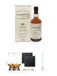 Balvenie 21 Jahre Port Wood Finish neues Design 0,7 Liter + The Glencairn Glass Whisky Glas Stlzle 2 Stck + Schiefer Glasuntersetzer eckig ca. 9,5 cm  2 Stck + Einweg-Pipette 1 Stck