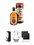 Rothaus Black Forest Single Malt Whisky 0,7 Liter + Glencairn Glas Twin Pack Whiskyglas Stlzle 2 Stck + Wasserkrug Half Pint Serie The Glencairn Glass Stlzle + Schiefer Glasuntersetzer eckig ca. 9,5 cm  2 Stck