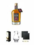 Slyrs (51%) Fifty One Single Malt Whisky Deutschland 0,7 Liter + Glencairn Glas Twin Pack Whiskyglas Stlzle 2 Stck + Wasserkrug Half Pint Serie The Glencairn Glass Stlzle + Schiefer Glasuntersetzer eckig ca. 9,5 cm  2 Stck