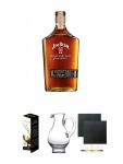 Jim Beam Signature Craft 12 Years Bourbon Whisky 0,7 Liter + Glencairn Glas Twin Pack Whiskyglas Stlzle 2 Stck + Wasserkrug Half Pint Serie The Glencairn Glass Stlzle + Schiefer Glasuntersetzer eckig ca. 9,5 cm  2 Stck