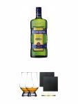 Becherovka Kruterlikr aus Tschechien 1,0 Liter + The Glencairn Glass Whisky Glas Stlzle 2 Stck + Schiefer Glasuntersetzer eckig ca. 9,5 cm  2 Stck