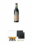 Fernet Branca Kruterlikr aus Italien 0,7 Liter + The Glencairn Glass Whisky Glas Stlzle 2 Stck + Schiefer Glasuntersetzer eckig ca. 9,5 cm  2 Stck