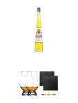 Galliano Vanilla 0,7 Liter aus Italien + The Glencairn Glass Whisky Glas Stlzle 2 Stck + Schiefer Glasuntersetzer eckig ca. 9,5 cm  2 Stck