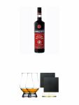 Ramazzotti Kruterlikr aus Italien 0,7 Liter + The Glencairn Glass Whisky Glas Stlzle 2 Stck + Schiefer Glasuntersetzer eckig ca. 9,5 cm  2 Stck
