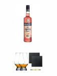 Ramazzotti Rosato aus Italien 0,7 Liter + The Glencairn Glass Whisky Glas Stlzle 2 Stck + Schiefer Glasuntersetzer eckig ca. 9,5 cm  2 Stck