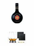 Unicum Kruterlikr 0,7 Liter + The Glencairn Glass Whisky Glas Stlzle 2 Stck + Schiefer Glasuntersetzer eckig ca. 9,5 cm  2 Stck
