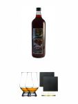 Wildsautropfen Kruterlikr Halbbitter 1,0 Liter + The Glencairn Glass Whisky Glas Stlzle 2 Stck + Schiefer Glasuntersetzer eckig ca. 9,5 cm  2 Stck