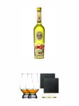 Strega Kruterlikr aus Italien 0,7 Liter + The Glencairn Glass Whisky Glas Stlzle 2 Stck + Schiefer Glasuntersetzer eckig ca. 9,5 cm  2 Stck