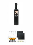 Muli 68 Kruterlikr 0,5 Liter + The Glencairn Glass Whisky Glas Stlzle 2 Stck + Schiefer Glasuntersetzer eckig ca. 9,5 cm  2 Stck