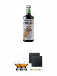 Meyers Bitter Wald & Feldkruterlikr 0,7 Liter + The Glencairn Glass Whisky Glas Stlzle 2 Stck + Schiefer Glasuntersetzer eckig ca. 9,5 cm  2 Stck