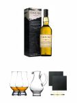 Caol Ila 12 Jahre Islay Single Malt Whisky 0,7 Liter + The Glencairn Glass Whisky Glas Stlzle 2 Stck + Wasserkrug Half Pint Serie The Glencairn Glass Stlzle + Schiefer Glasuntersetzer eckig ca. 9,5 cm  2 Stck