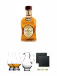 Cardhu Gold Reserve 0,7 Liter + The Glencairn Glass Whisky Glas Stlzle 2 Stck + Wasserkrug Half Pint Serie The Glencairn Glass Stlzle + Schiefer Glasuntersetzer eckig ca. 9,5 cm  2 Stck