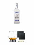 El Jimador Blanco Mexico 0,7 Liter + The Glencairn Glass Whisky Glas Stlzle 2 Stck + Schiefer Glasuntersetzer eckig ca. 9,5 cm  2 Stck