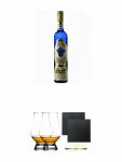 Corralejo Reposado Tequila 0,7 Liter + The Glencairn Glass Whisky Glas Stlzle 2 Stck + Schiefer Glasuntersetzer eckig ca. 9,5 cm  2 Stck