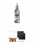 Jamingo Tequila Silver 0,7 Liter + The Glencairn Glass Whisky Glas Stlzle 2 Stck + Schiefer Glasuntersetzer eckig ca. 9,5 cm  2 Stck