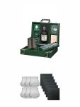 Diplomatico Botucal Poker Koffer 1 Stck + Botucal Rum Glser 6 Stck + Schiefer Glasuntersetzer eckig 6 x ca. 9,5 cm Durchmesser