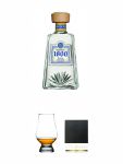 1800 Jose Cuervo Tequila Silver 0,7 Liter + The Glencairn Glass Whisky Glas Stlzle 1 Stck + Schiefer Glasuntersetzer eckig ca. 9,5 cm Durchmesser