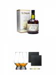 El Dorado Demerara Rum 15 Jahre Guyana 0,7 Liter + The Glencairn Glass Whisky Glas Stlzle 2 Stck + Schiefer Glasuntersetzer eckig ca. 9,5 cm  2 Stck