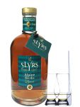 Slyrs Alpine Herbs Likr aus Deutschland 0,35 Liter + 2 Glencairn Glser + Einwegpipette 1 Stck