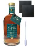 Slyrs Alpine Herbs Likr aus Deutschland 0,7 Liter + 2 Schieferuntersetzer 9,5 cm + Einwegpipette 1 Stck